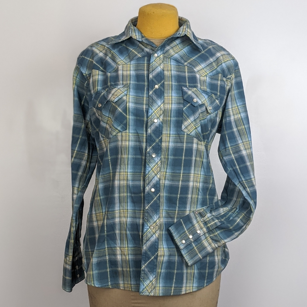Wrangler Pearl Clasp Button Down